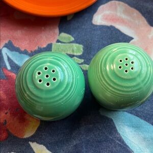 c 1936-1951 Fiesta Salt Shakers w/Corks